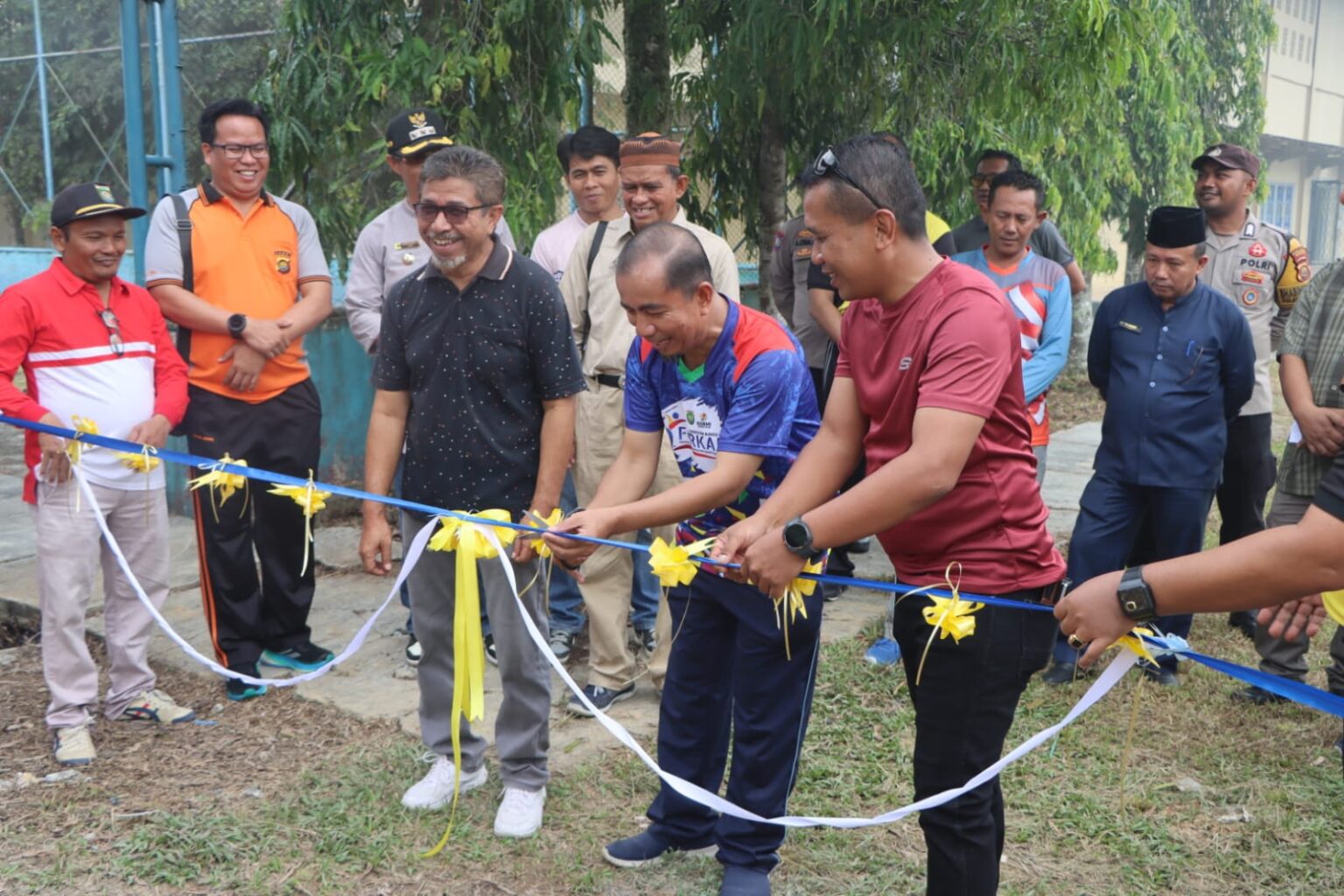 Polres Bungo dan Dispora Resmikan Sumur Bor dan Gelar Kerja Bakti Bersama TNI dan Forkopimda