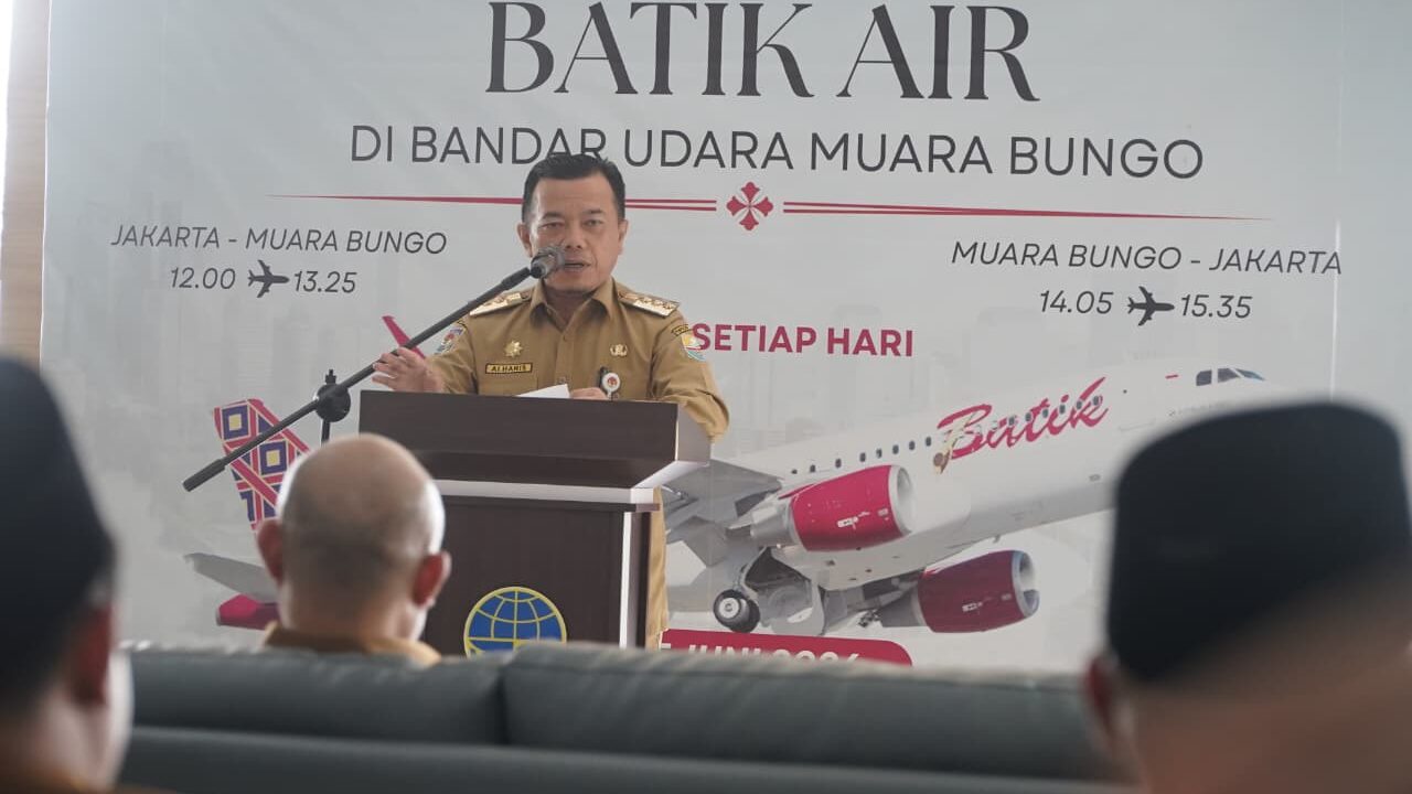 Jakarta–Muara Bungo Terhubung, Batik Air Terbang Perdana, Gubernur Al Haris: Ini Kunci Pemerataan