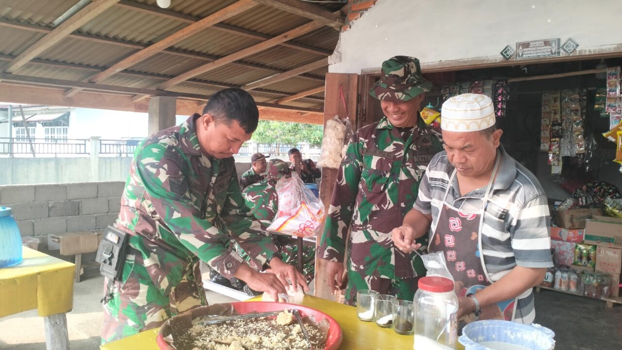 Kehadiran Satgas TMMD Ke-129 Kodim 0416/Bute Dongkrak Ekonomi Pelaku Usaha Kecil di Desa Tanjung Agung Bungo