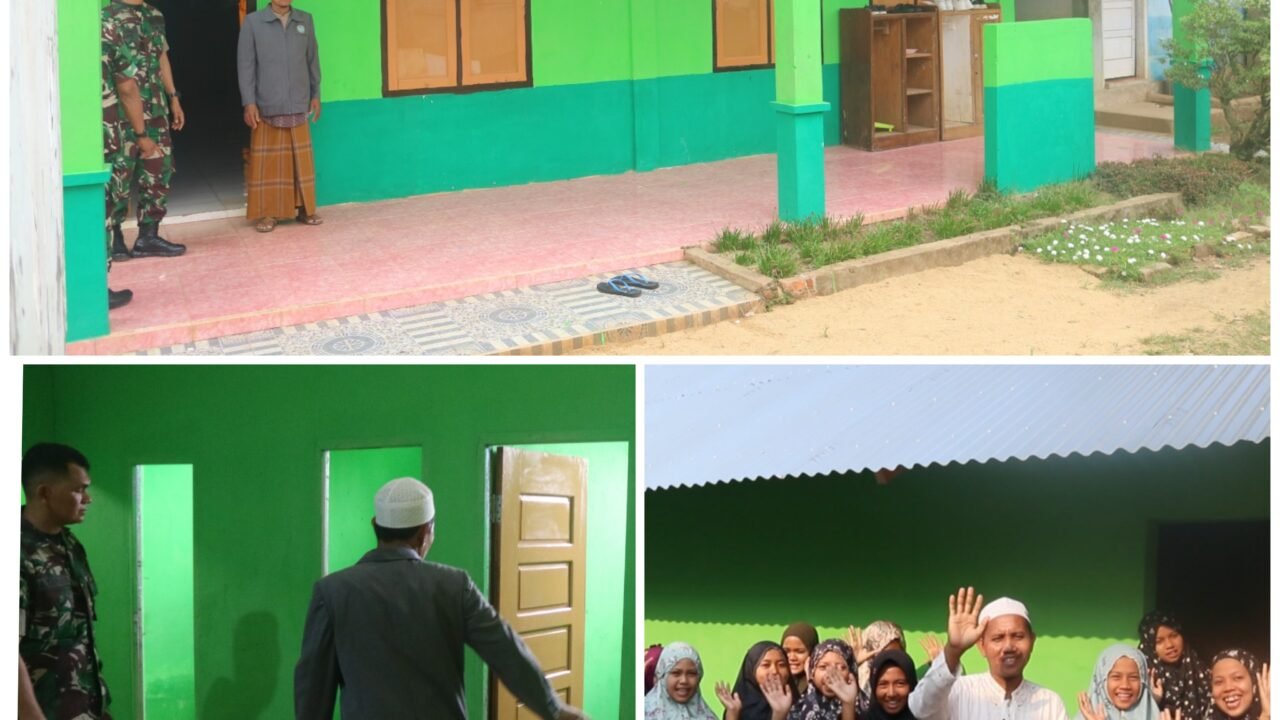 Kodim 0416/Bute Rampungkan Rehab Ponpes Hijratul Khair, Asrama dan Kamar Mandi Putri Kini Lebih Layak